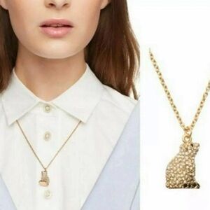 Kate Spade Cold Comforts Polar Bear Necklace in Gold